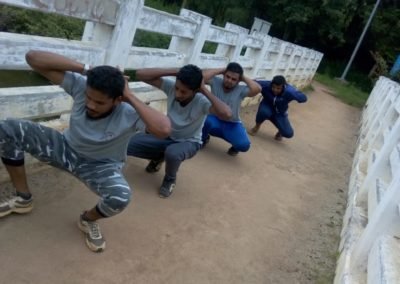 Pratictiing Martial Arts Training